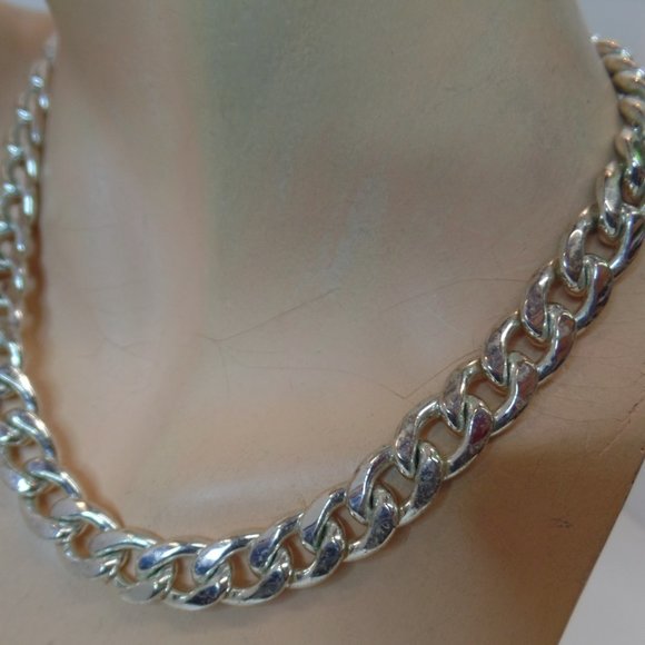 Mia Fiore Made in Italy Daydema Bronze Italy Silver Thick Chain Toggle Closure - Picture 2 of 11